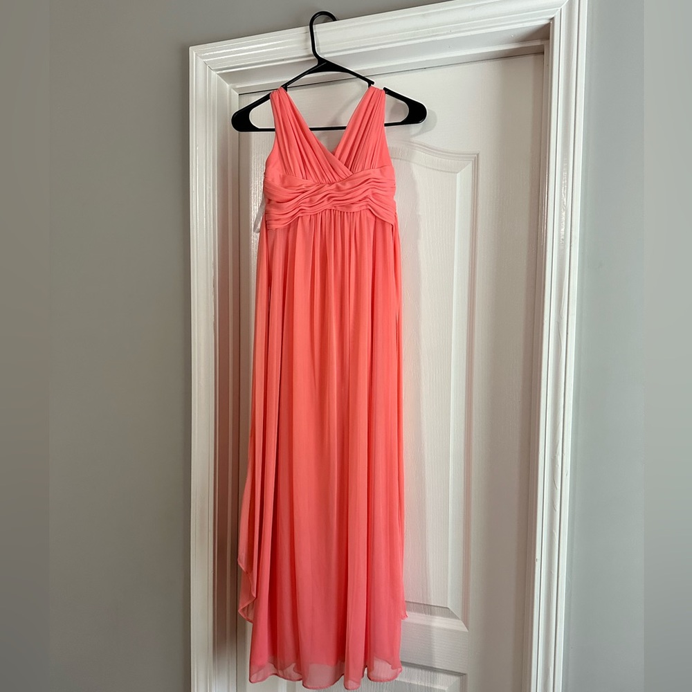 Girls coral dress. Junior bridesmaids. Size 10.
